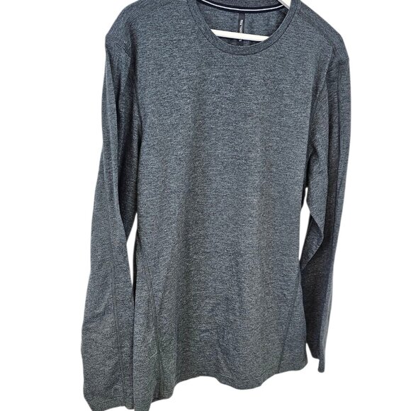 Ten Thousand Mens Cotton Jersey Long Sleeve Crew Neck Shirt, Grey Heathered, L - Picture 2 of 9